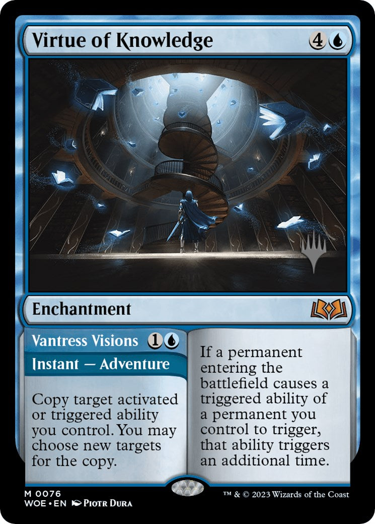 Virtue of Knowledge // Vantress Visions (Promo Pack) [Wilds of Eldraine Promos] [Foil]