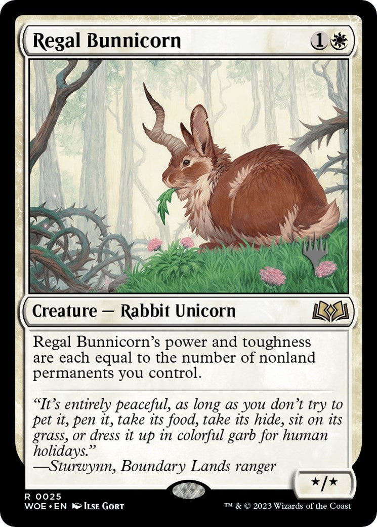 Regal Bunnicorn (Promo Pack) [Wilds of Eldraine Promos] [Foil]