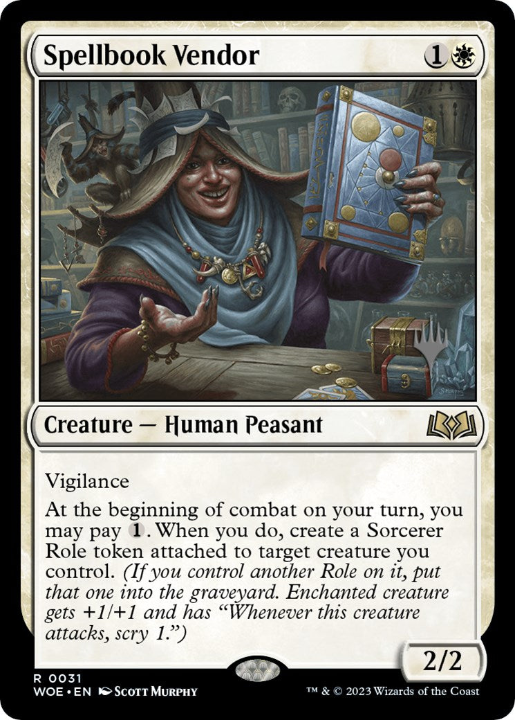 Spellbook Vendor (Promo Pack) [Wilds of Eldraine Promos] [Foil]