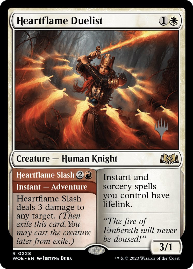 Heartflame Duelist // Heatflame Duelist (Promo Pack) [Wilds of Eldraine Promos] [Foil]
