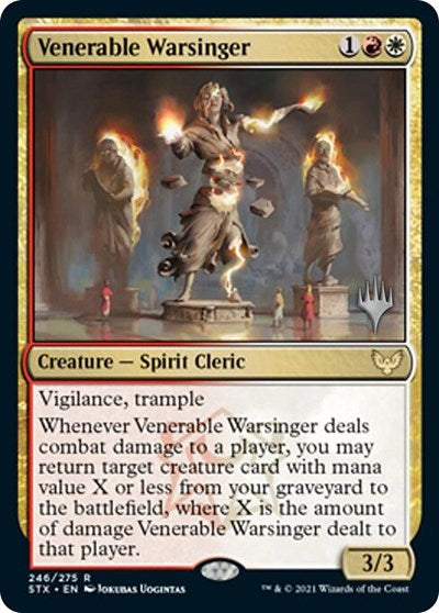 Venerable Warsinger (Promo Pack) [Strixhaven: School of Mages Promos] [Foil]