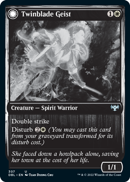 Twinblade Geist // Twinblade Invocation [Innistrad: Double Feature] [Foil]