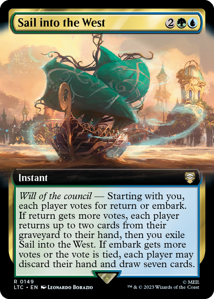 Sail into the West (Extended Art) [The Lord of the Rings: Tales of Middle-Earth Commander] [Foil]