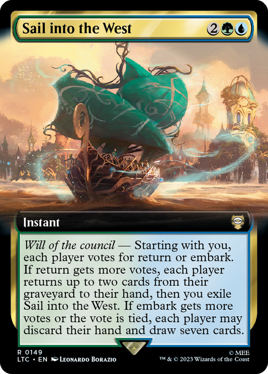 Sail into the West (Extended Art) [The Lord of the Rings: Tales of Middle-Earth Commander] [Foil]