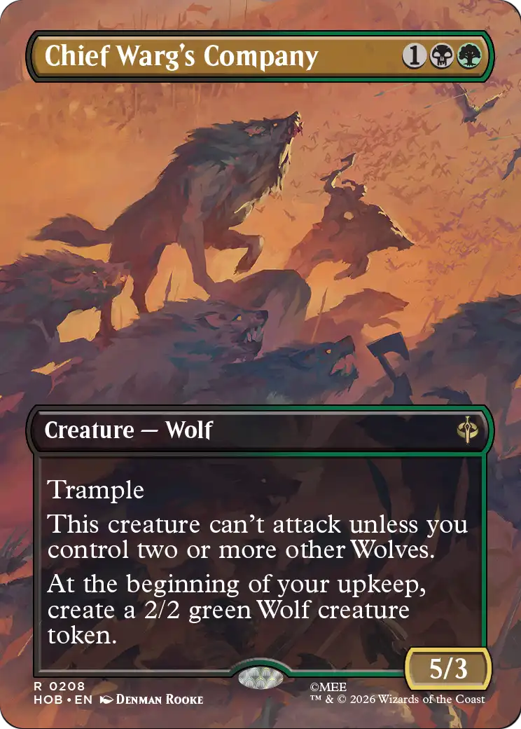 Chief Warg's Company (Borderless) [The Hobbit] [Foil]