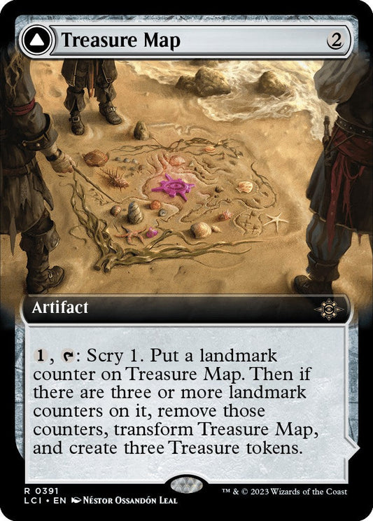 Treasure Map // Treasure Cove (Extended Art) [The Lost Caverns of Ixalan] [Foil]