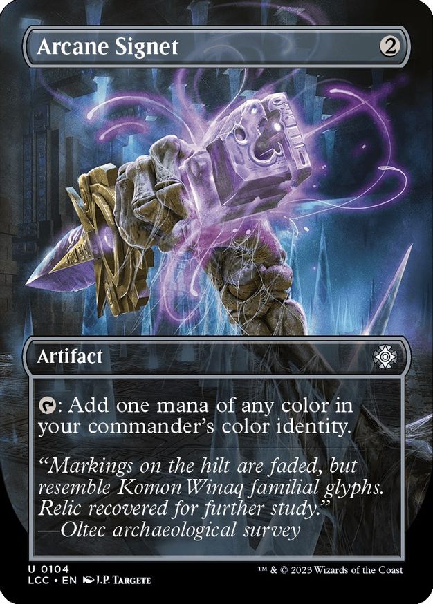 Arcane Signet (Borderless) [The Lost Caverns of Ixalan Commander] [Foil]
