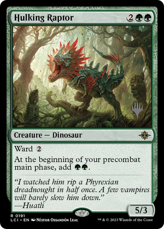 Hulking Raptor (Promo Pack) [The Lost Caverns of Ixalan Promos] [Foil]