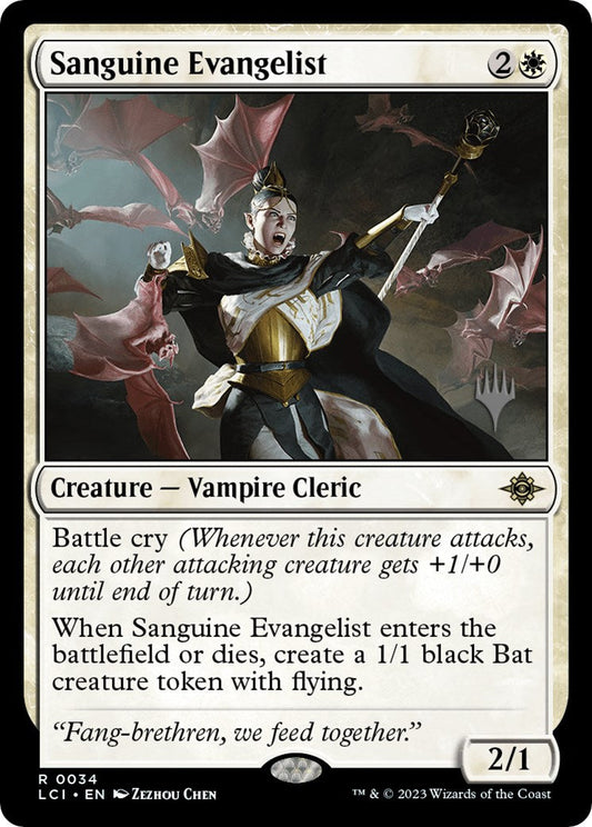Sanguine Evangelist (Promo Pack) [The Lost Caverns of Ixalan Promos] [Foil]