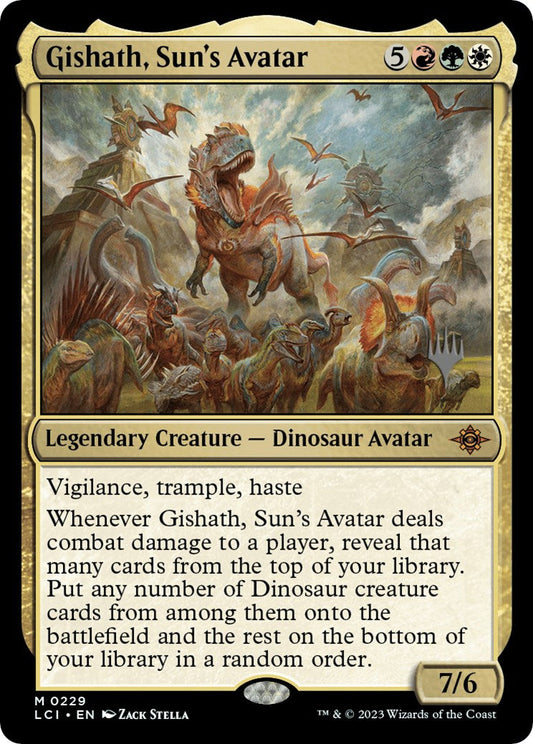 Gishath, Sun's Avatar (Promo Pack) [The Lost Caverns of Ixalan Promos] [Foil]