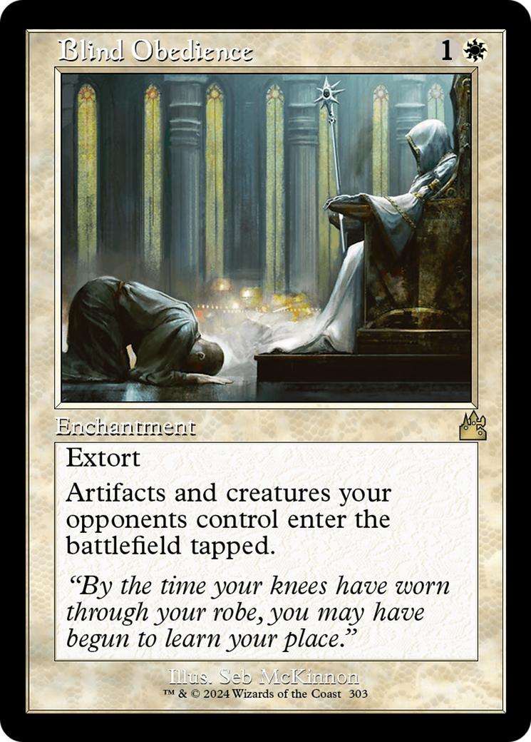 Blind Obedience (Retro Frame) [Ravnica Remastered] [Foil]