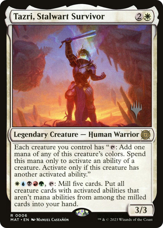 Tazri, Stalwart Survivor (Promo Pack) [The Lost Caverns of Ixalan Promos] [Foil]