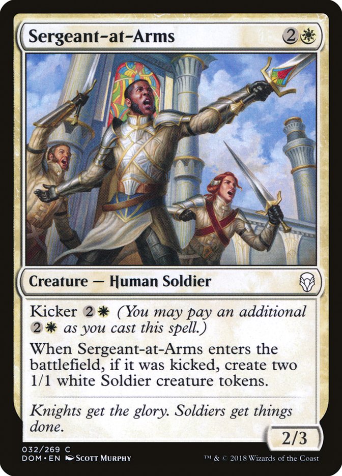 Sergeant-at-Arms [Dominaria] [Foil]