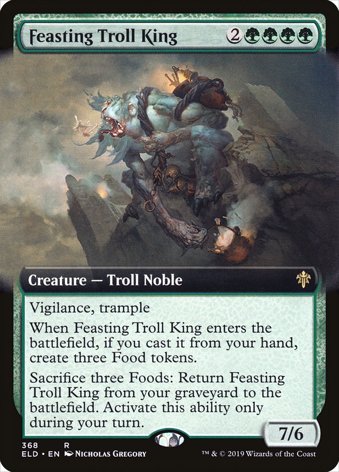 Feasting Troll King (Extended Art) [Throne of Eldraine] [Foil]