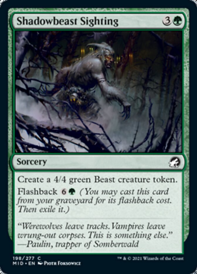 Shadowbeast Sighting [Innistrad: Midnight Hunt] [Foil]