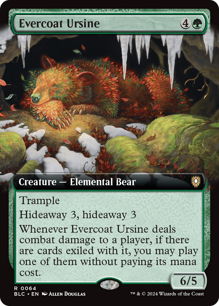 Evercoat Ursine (Extended Art) [Bloomburrow Commander] [Foil]