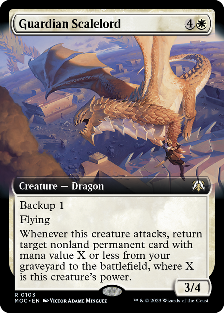 Guardian Scalelord (Extended Art) [March of the Machine Commander] [Foil]