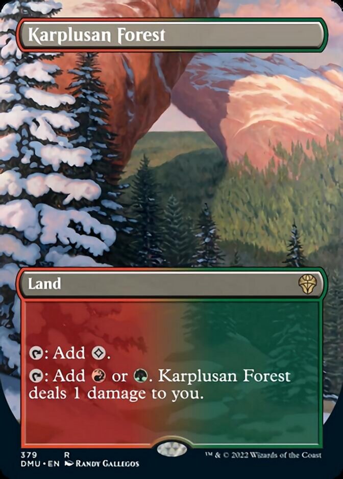 Karplusan Forest (Borderless Alternate Art) [Dominaria United] [Foil]