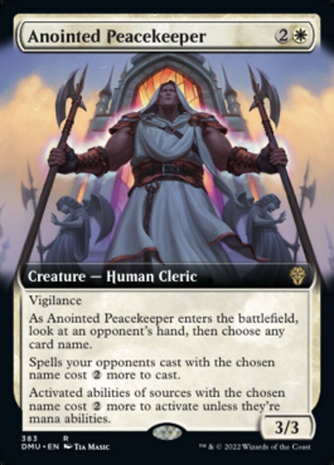 Anointed Peacekeeper (Extended Art) [Dominaria United] [Foil]