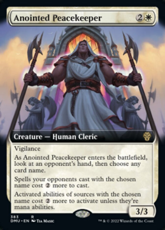 Anointed Peacekeeper (Extended Art) [Dominaria United] [Foil]