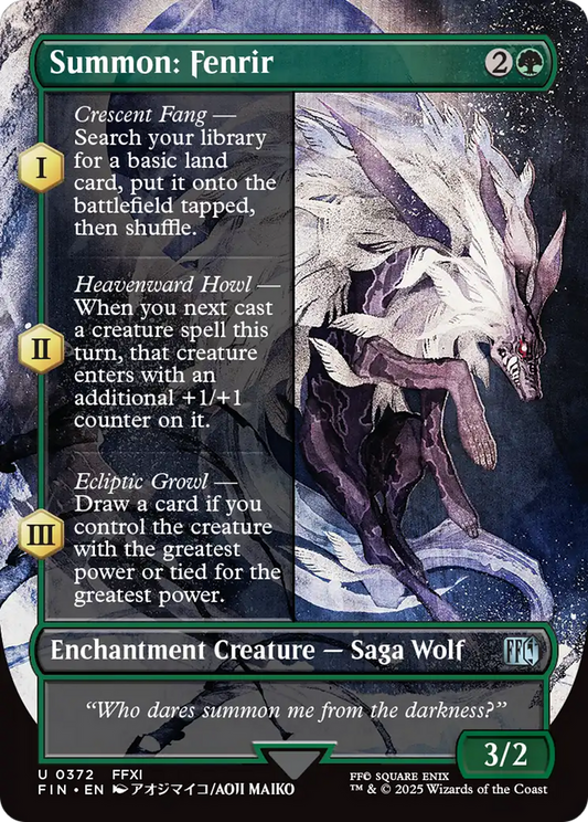 Summon: Fenrir (Borderless) [FINAL FANTASY] [Foil]