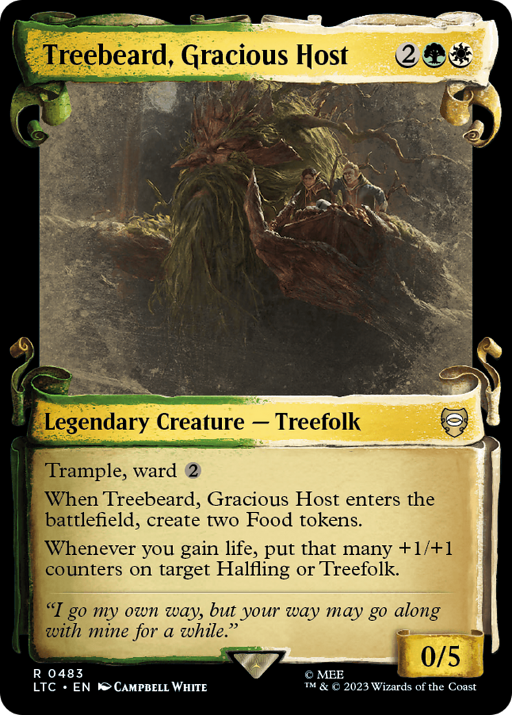 Treebeard, Gracious Host [The Lord of the Rings: Tales of Middle-Earth Commander Showcase Scrolls] [Foil]