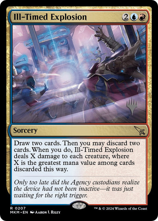 Ill-Timed Explosion (Promo Pack) [Murders at Karlov Manor Promos] [Foil]