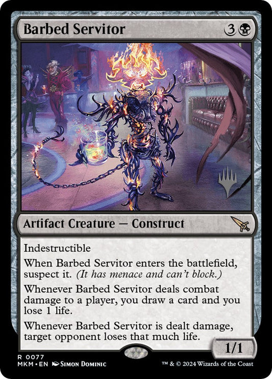 Barbed Servitor (Promo Pack) [Murders at Karlov Manor Promos] [Foil]