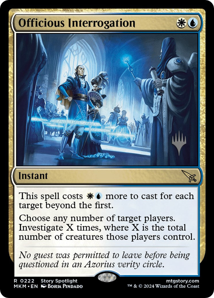 Officious Interrogation (Promo Pack) [Murders at Karlov Manor Promos] [Foil]