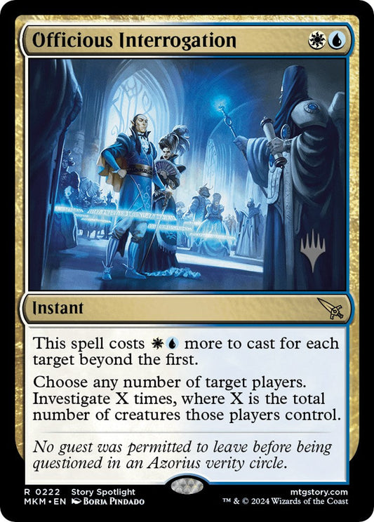 Officious Interrogation (Promo Pack) [Murders at Karlov Manor Promos] [Foil]