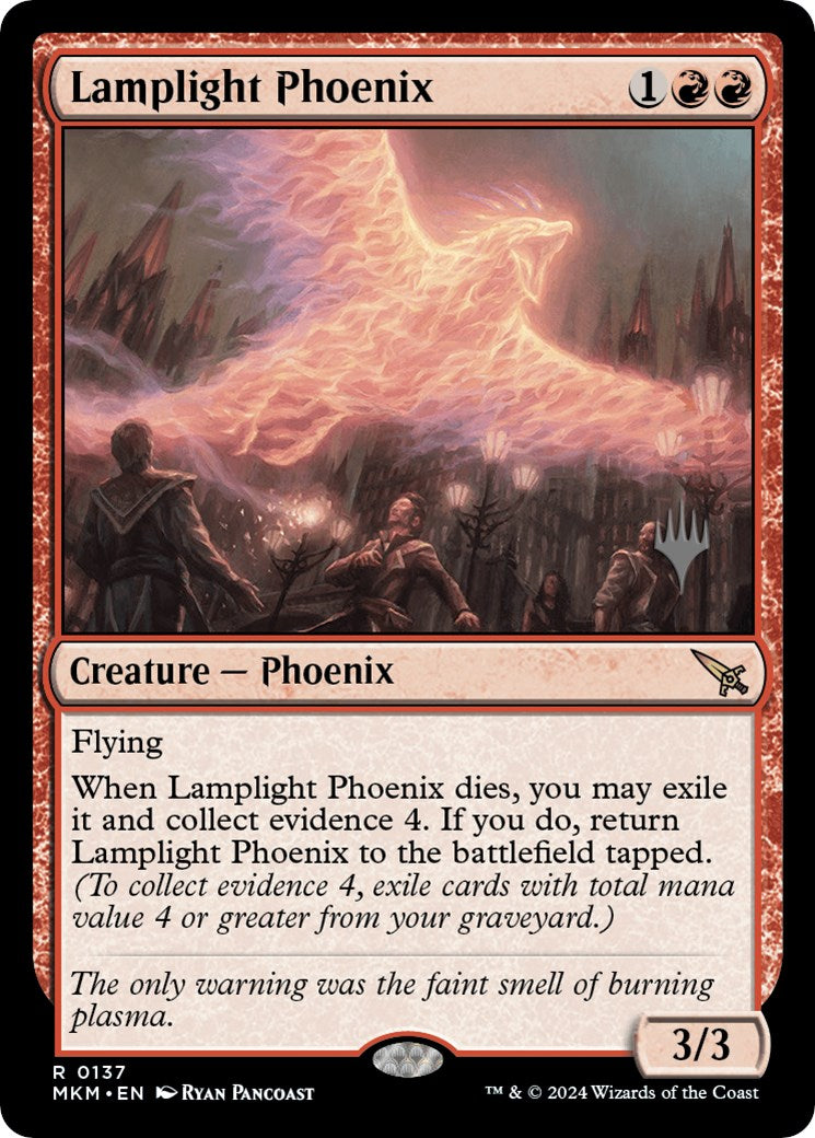 Lamplight Phoenix (Promo Pack) [Murders at Karlov Manor Promos] [Foil]