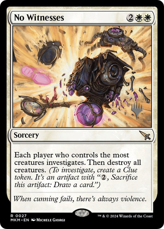 No Witnesses (Promo Pack) [Murders at Karlov Manor Promos] [Foil]
