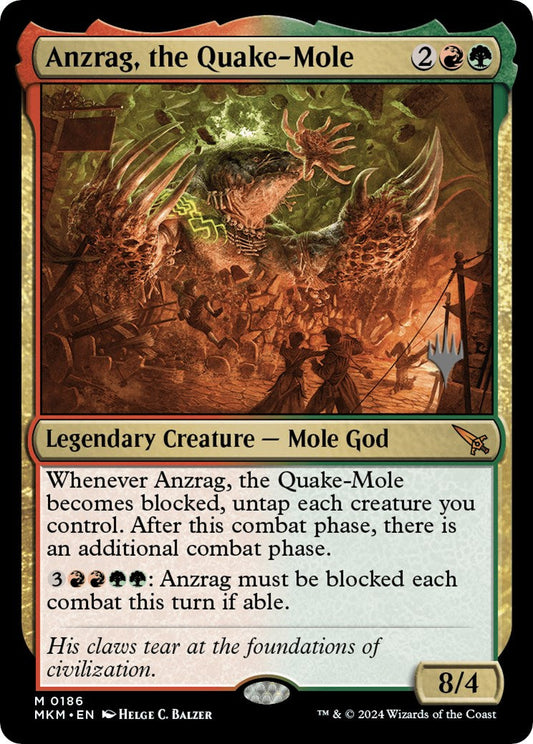 Anzrag, the Quake-Mole (Promo Pack) [Murders at Karlov Manor Promos] [Foil]