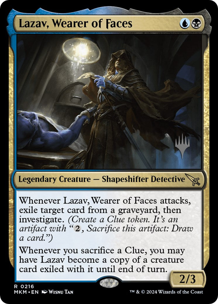Lazav, Wearer of Faces (Promo Pack) [Murders at Karlov Manor Promos] [Foil]