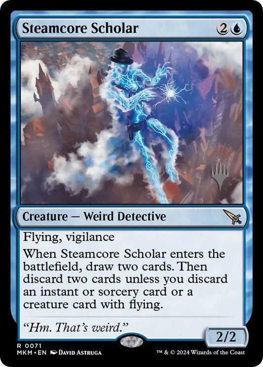 Steamcore Scholar (Promo Pack) [Murders at Karlov Manor Promos] [Foil]