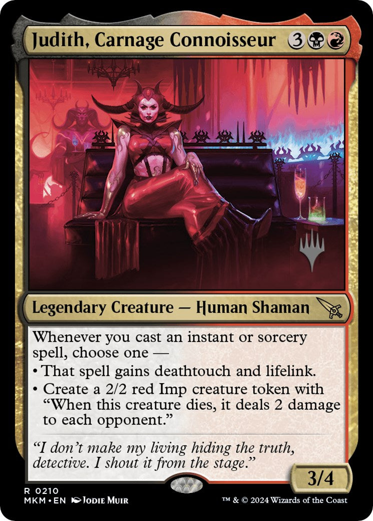 Judith, Carnage Connoisseur (Promo Pack) [Murders at Karlov Manor Promos] [Foil]