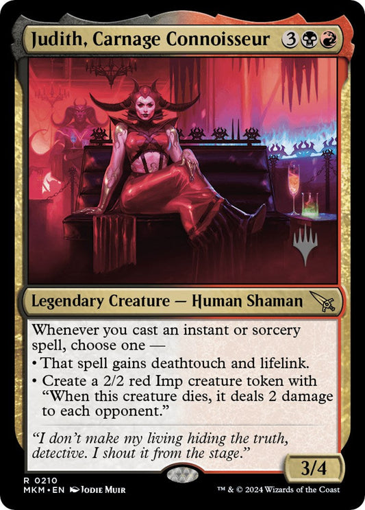 Judith, Carnage Connoisseur (Promo Pack) [Murders at Karlov Manor Promos] [Foil]