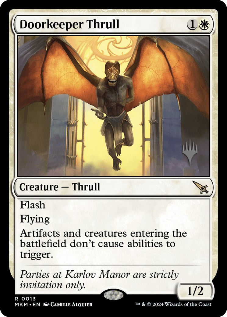 Doorkeeper Thrull (Promo Pack) [Murders at Karlov Manor Promos] [Foil]