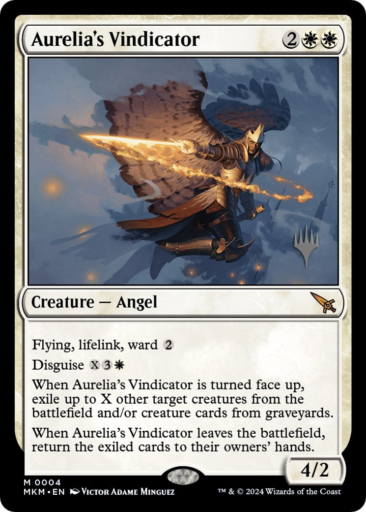 Aurelia's Vindicator (Promo Pack) [Murders at Karlov Manor Promos] [Foil]