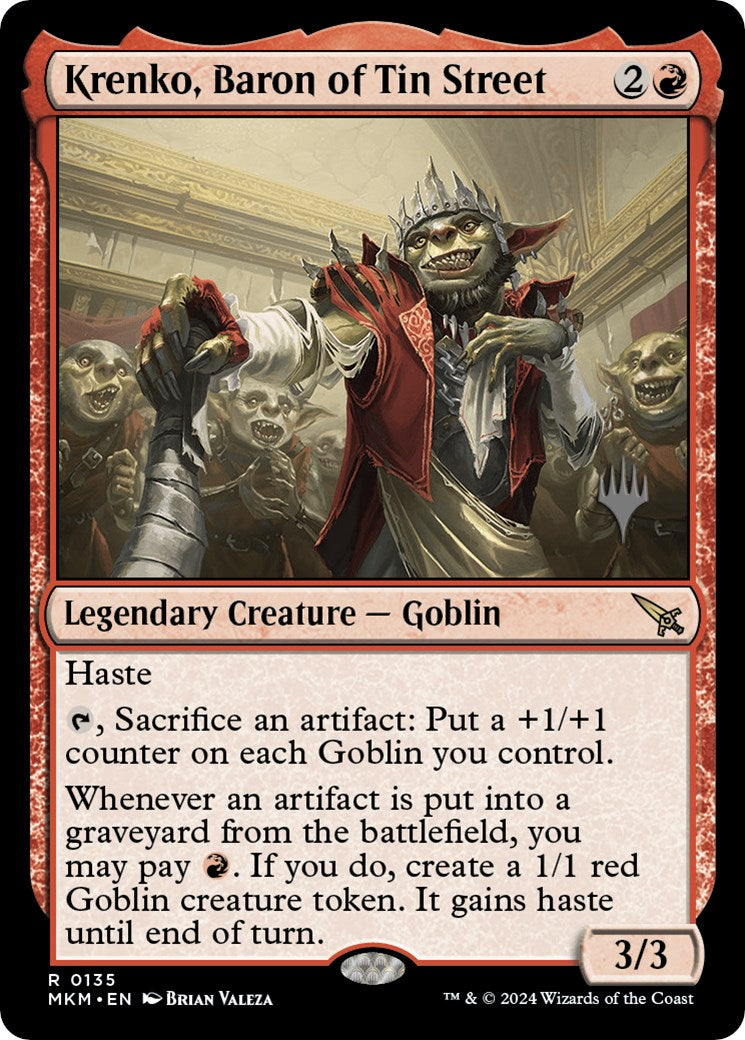 Krenko, Baron of Tin Street (Promo Pack) [Murders at Karlov Manor Promos] [Foil]