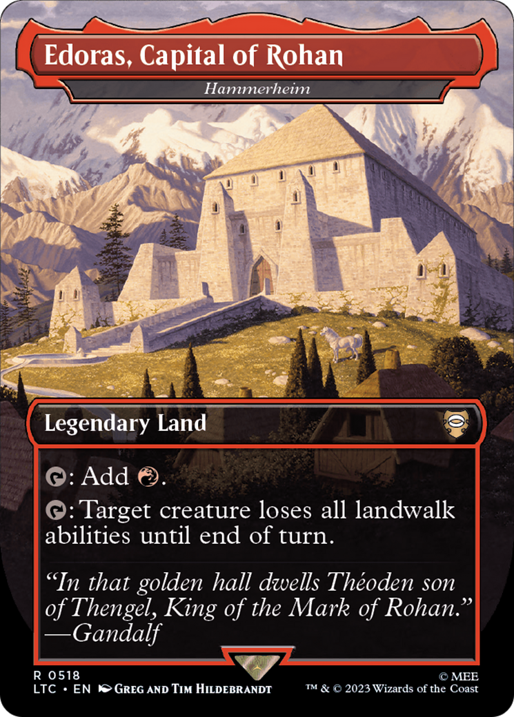Edoras, Capital of Rohan - Hammerheim (Borderless) [The Lord of the Rings: Tales of Middle-Earth Commander] [Foil]