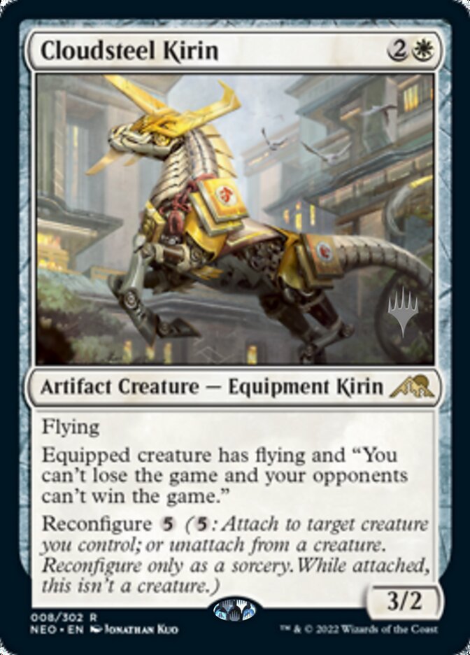 Cloudsteel Kirin (Promo Pack) [Kamigawa: Neon Dynasty Promos] [Foil]
