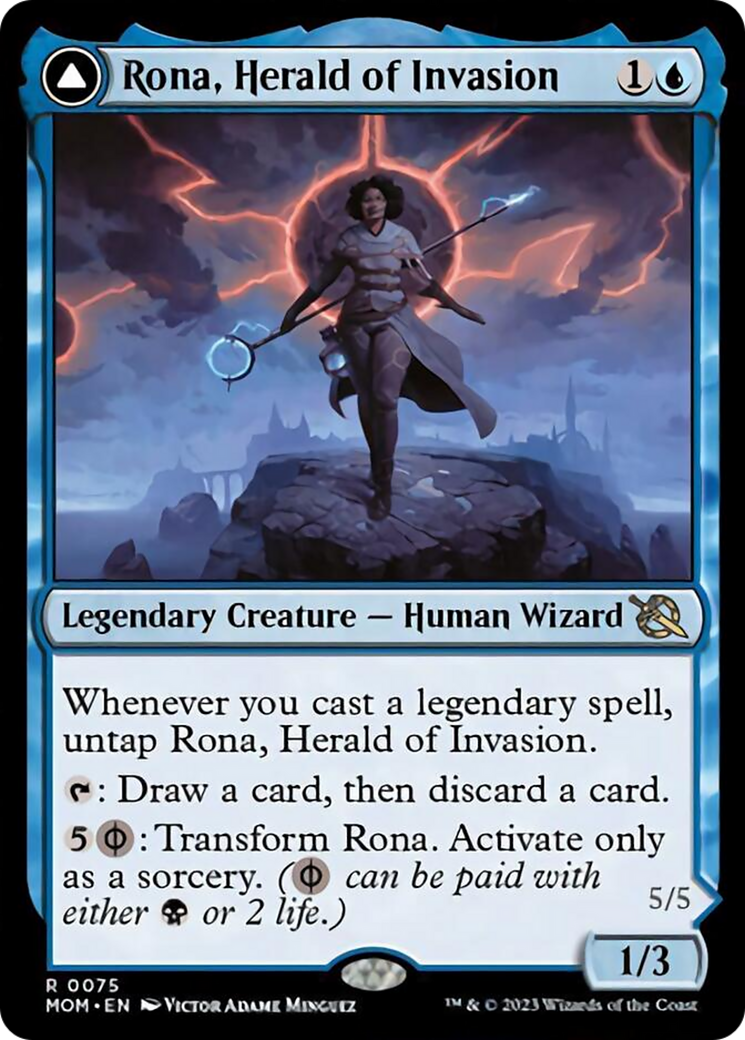Rona, Herald of Invasion // Rona, Tolarian Obliterator [March of the Machine] [Foil]