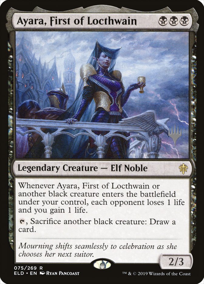 Ayara, First of Locthwain (Promo Pack) [Throne of Eldraine Promos] [Foil]