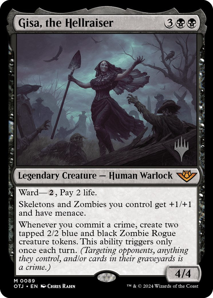 Gisa, the Hellraiser (Promo Pack) [Outlaws of Thunder Junction Promos] [Foil]