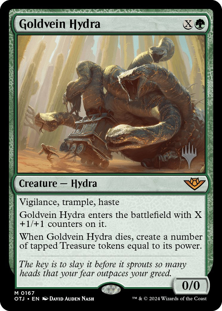Goldvein Hydra (Promo Pack) [Outlaws of Thunder Junction Promos] [Foil]