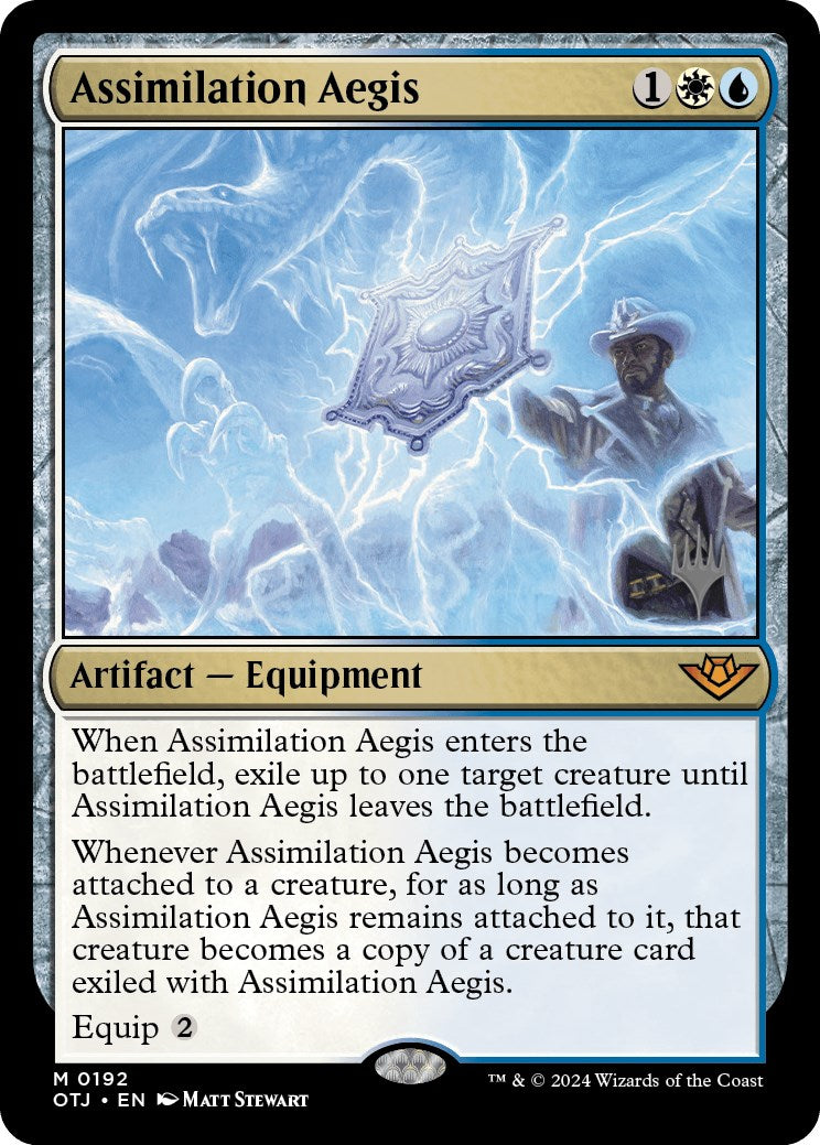 Assimilation Aegis (Promo Pack) [Outlaws of Thunder Junction Promos] [Foil]