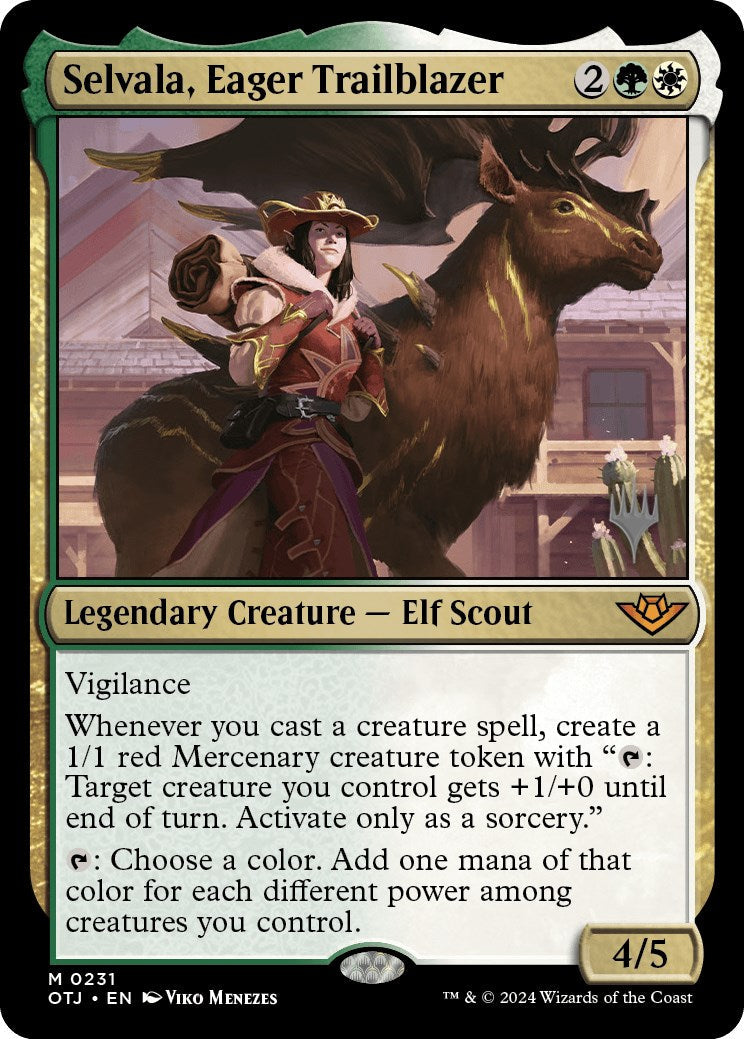 Selvala, Eager Trailblazer (Promo Pack) [Outlaws of Thunder Junction Promos] [Foil]