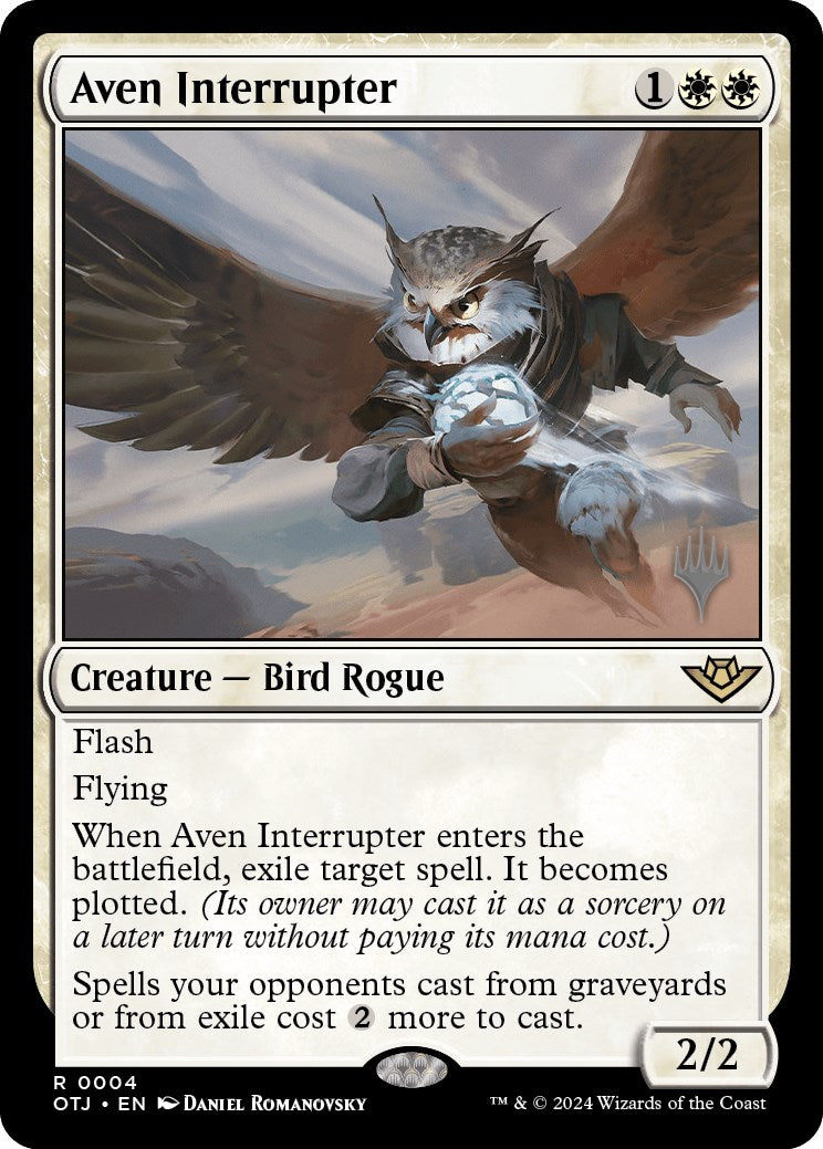Aven Interrupter (Promo Pack) [Outlaws of Thunder Junction Promos] [Foil]