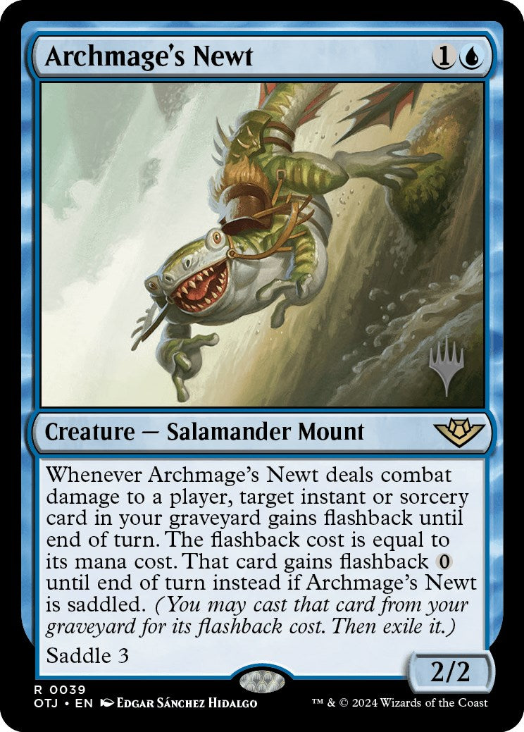 Archmage's Newt (Promo Pack) [Outlaws of Thunder Junction Promos] [Foil]